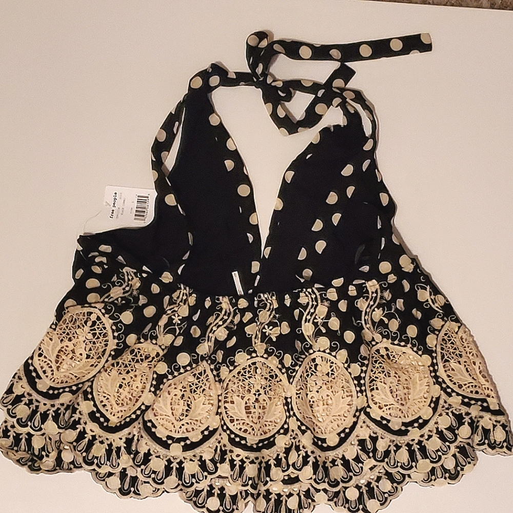 NWT🌼 Free People Boho Chic Halter Top, Large - Picture 8 of 9